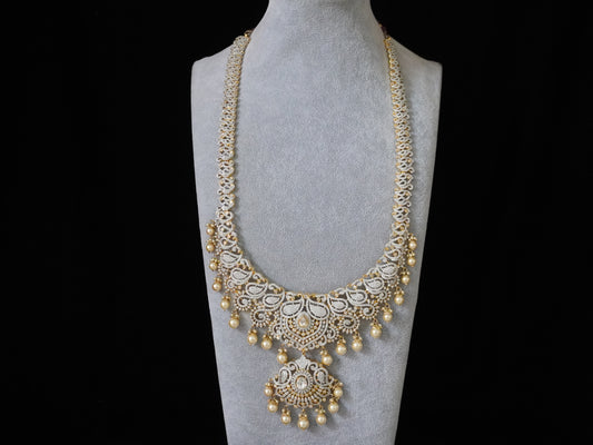CZ Long Necklace Set