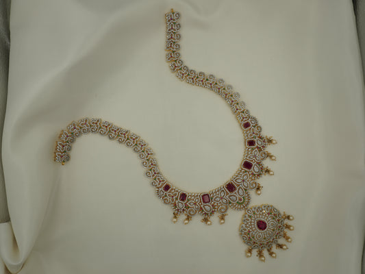 CZ Long Necklace Set