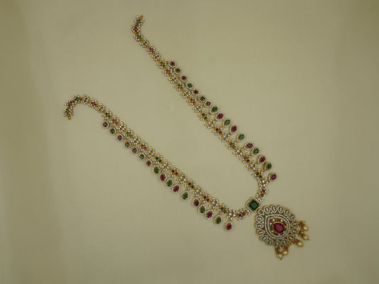 CZ Articulated Long Necklace Set
