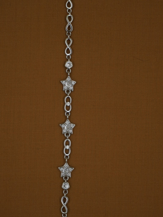 Lightweight Imported Triple-Star Infinity Bracelet