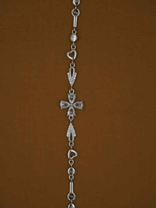 Lightweight Imported Four-Stone Flower Bracelet