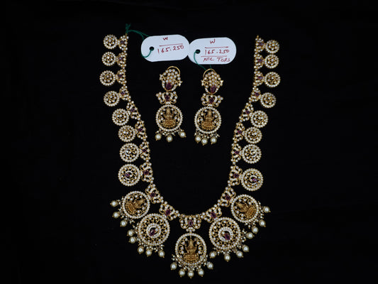 Laxmi CZ Long Necklace Set