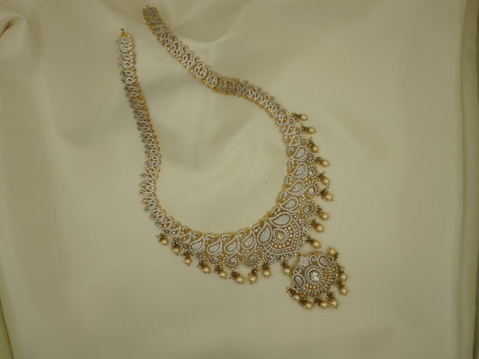 CZ Long Necklace Set
