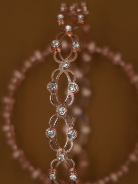 Imported Rose Gold Plated Sterling Silver Ring–Bangle (Adjustable Dual-Wear Design)